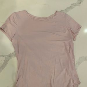 Size 6 lululemon pale pink t-shirt